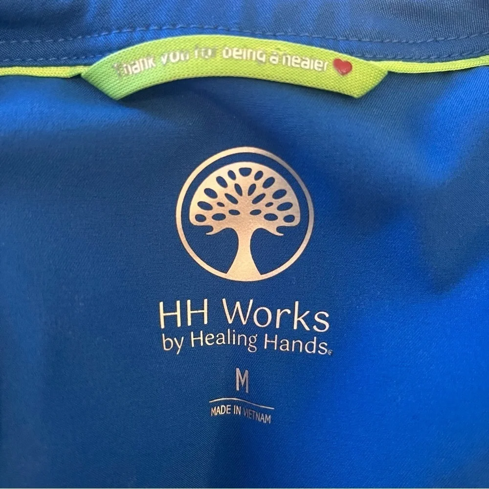 Healing Hands Women Scrub HH Works Megan Jacket 5500 ROYAL Snap Buttons 5 Pocket